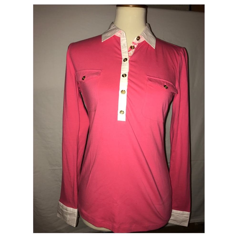 C Wonder Pink Collared Shirt