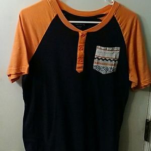 Carbon brand button up t-shirt