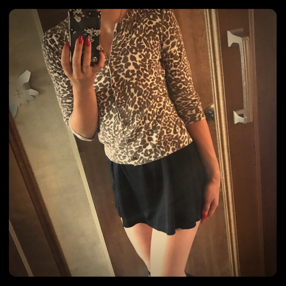 Banana Republic cheetah print cardigan