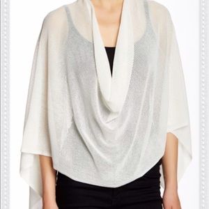 In Cashmere White Mesh Knit Topper