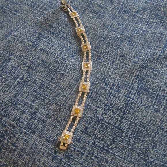 Sterling silver cubic zirconia rhodium bracelet - Picture 5 of 5