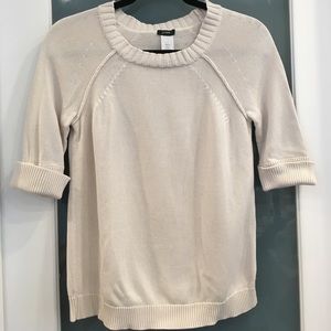 J. Crew cream sweater perfect for summer