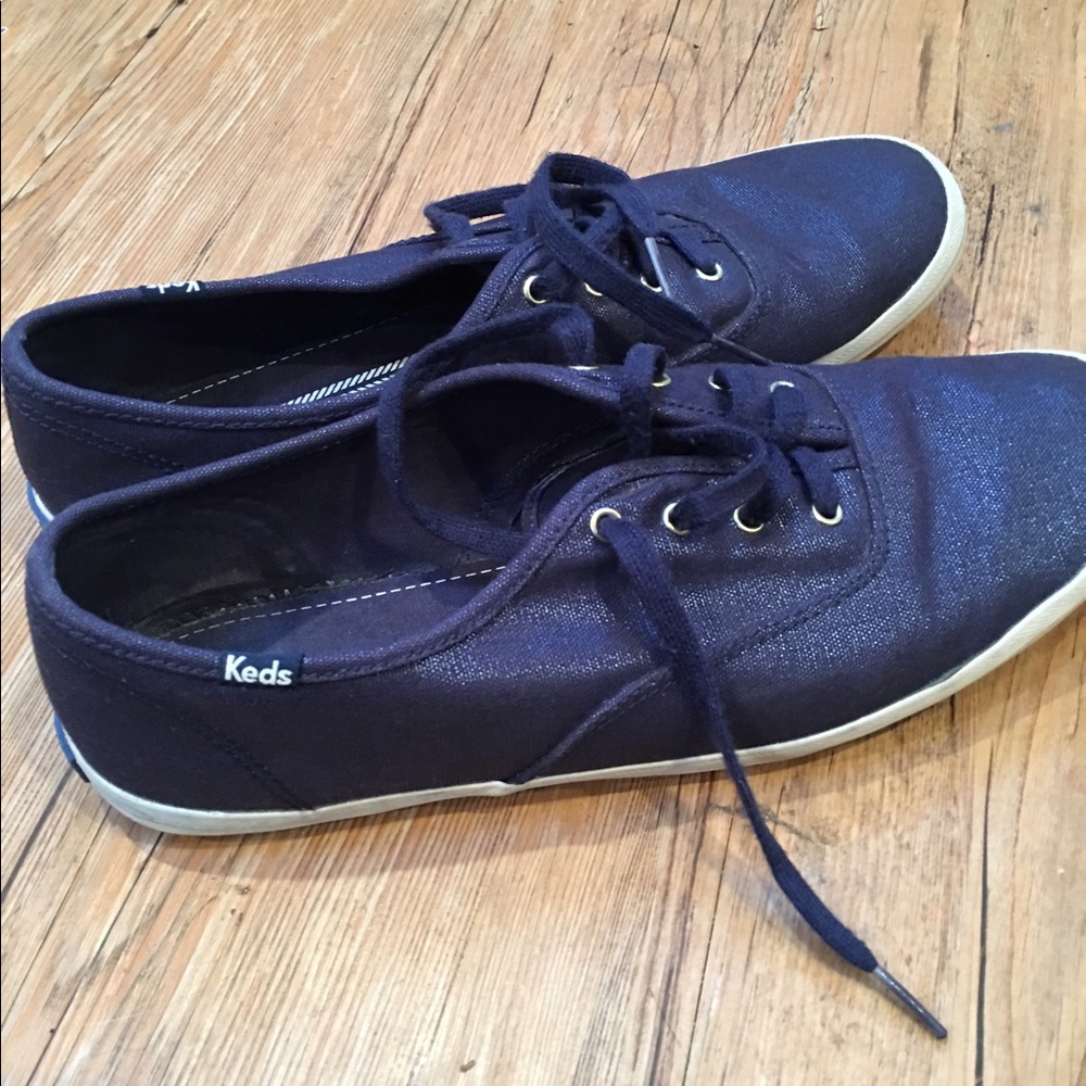 Keds Size 11 women's blue metallic sneakers