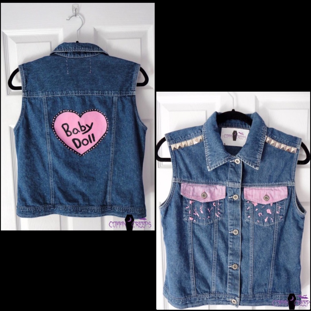 Baby doll denim vest