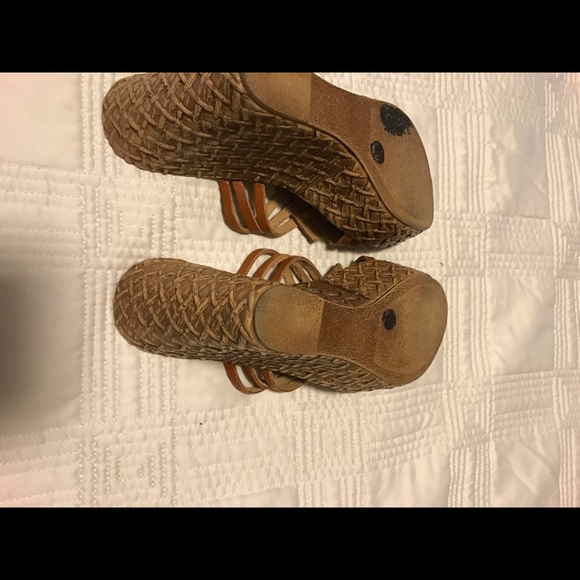 Miss me leather wedge sandals - Picture 3 of 3