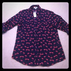 Express portfolio shirt -  flamingo print