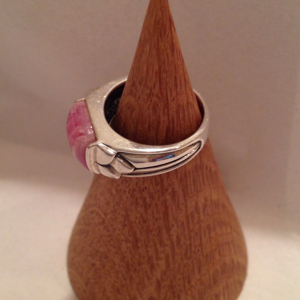 🤑VINTAGE RHODOCHROSITE SS RING - Picture 2 of 3