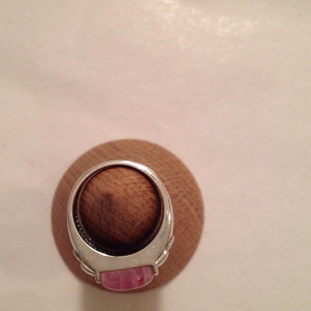 🤑VINTAGE RHODOCHROSITE SS RING - Picture 3 of 3
