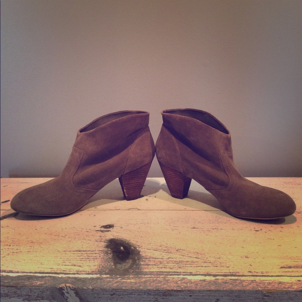 Suede ankle booties