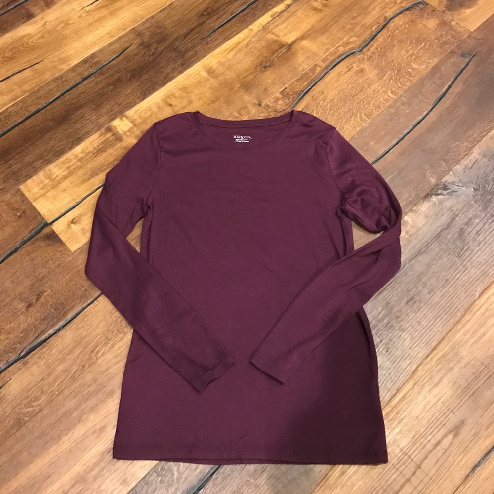Purple long sleeve soft tee from target