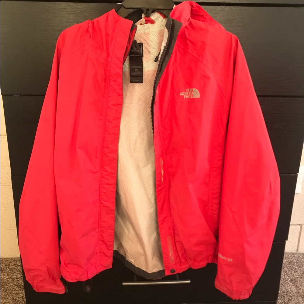 North Face raincoat (dark pink/salmon)