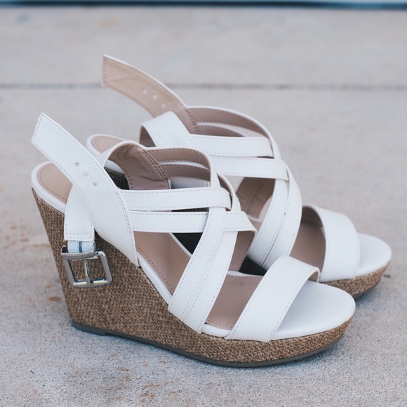 Forever 21 Shoes - White Wedges