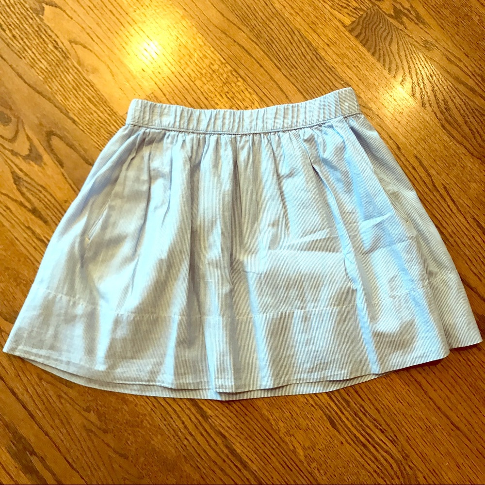 Gap blue and white stripped mini skirt
