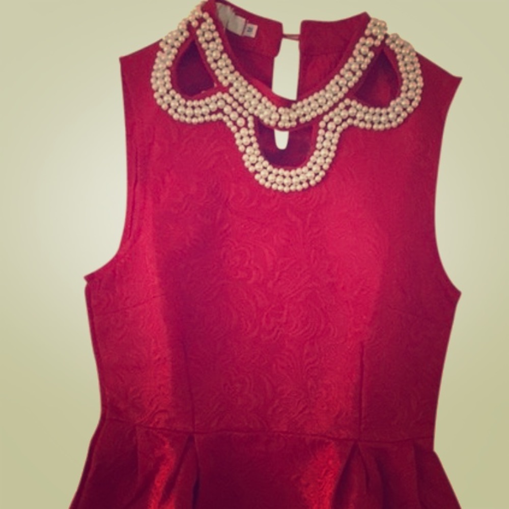 Ai Fashion Audrey Mini Dress with pearls