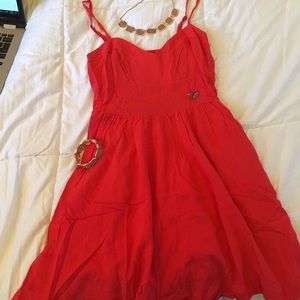 spring dress and jewelry