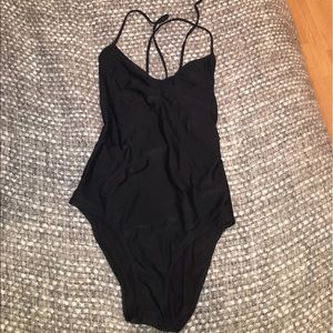 new aerie black bathing suit