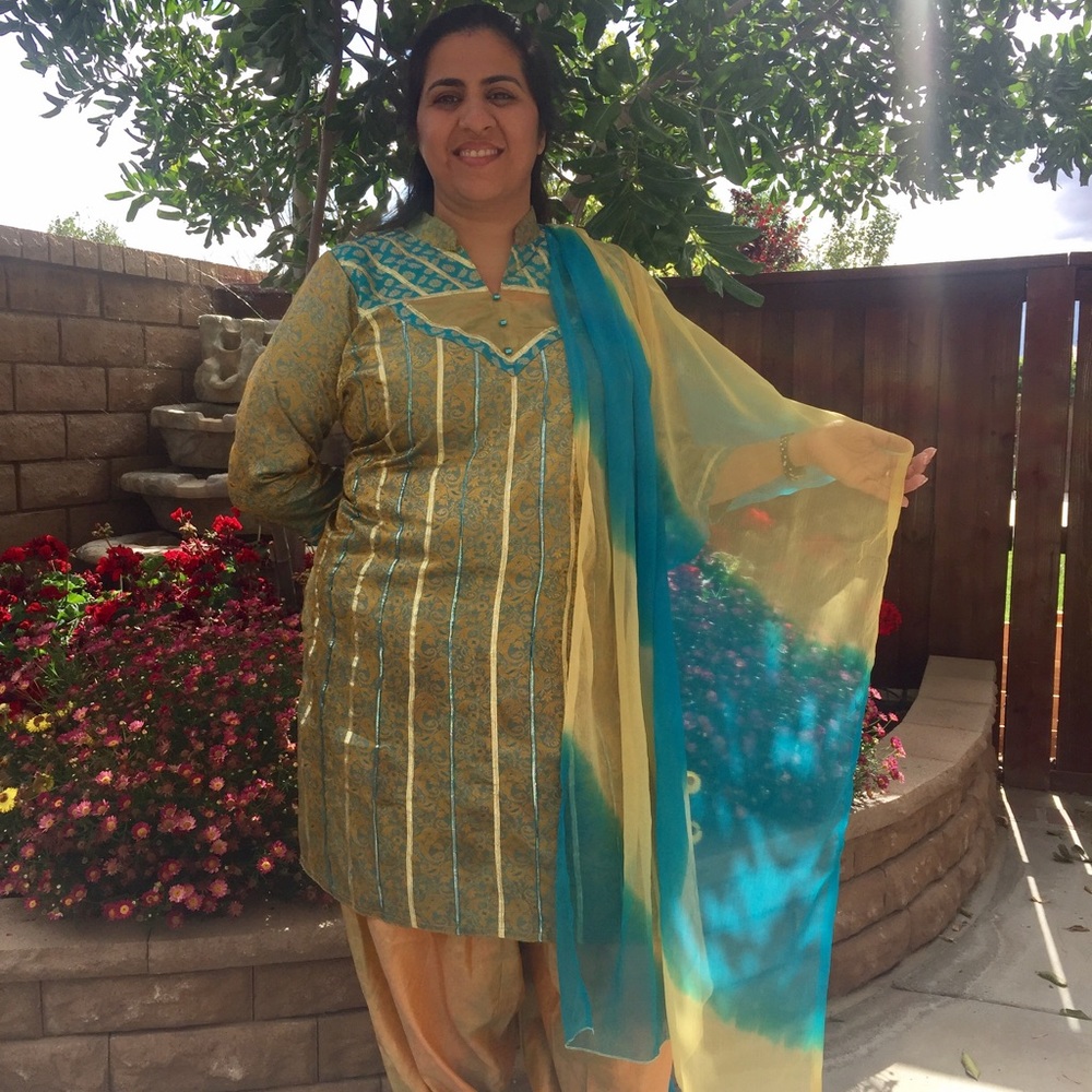 Indian dress in silk