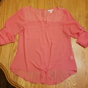 Candies sheer top. Size Medium