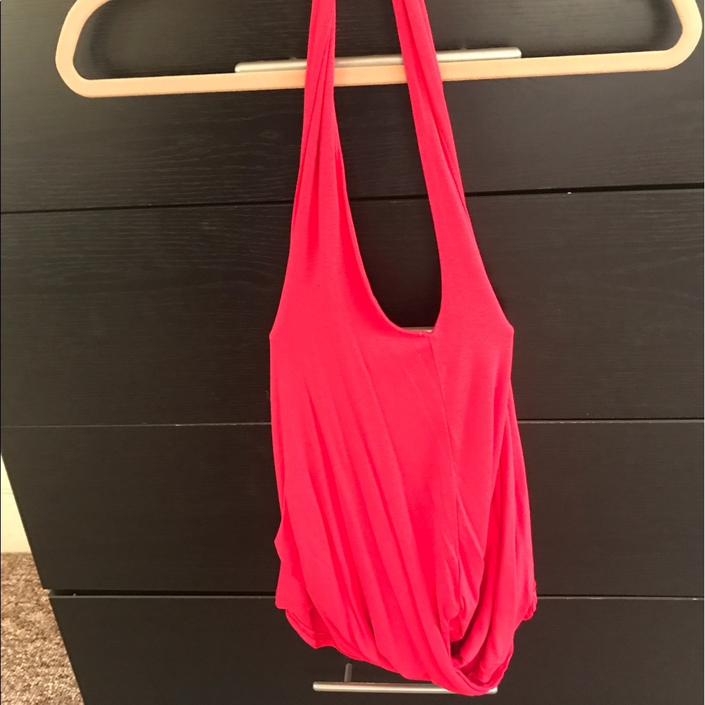 New with tags: ASTR red halter top with open back