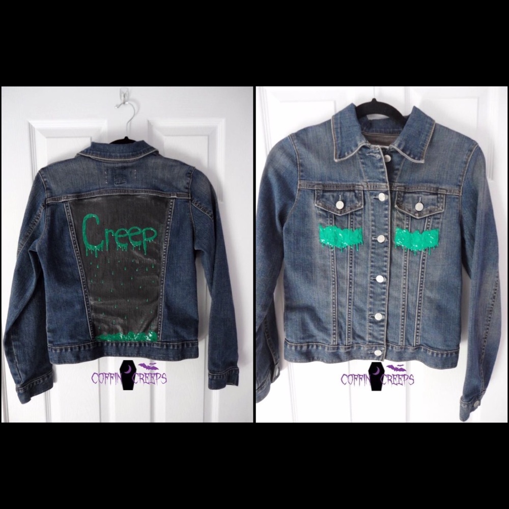 Melting creep denim jacket