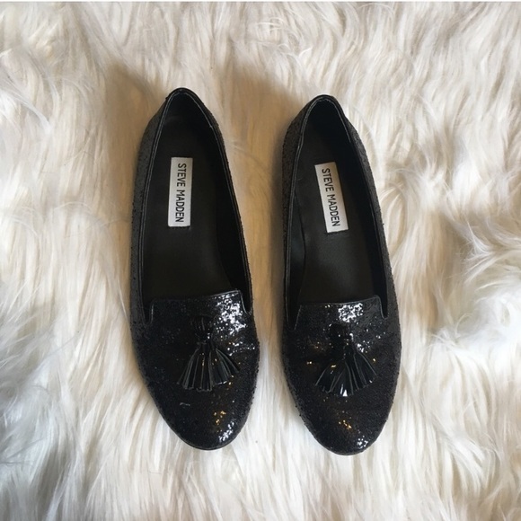 steve madden glitter loafers