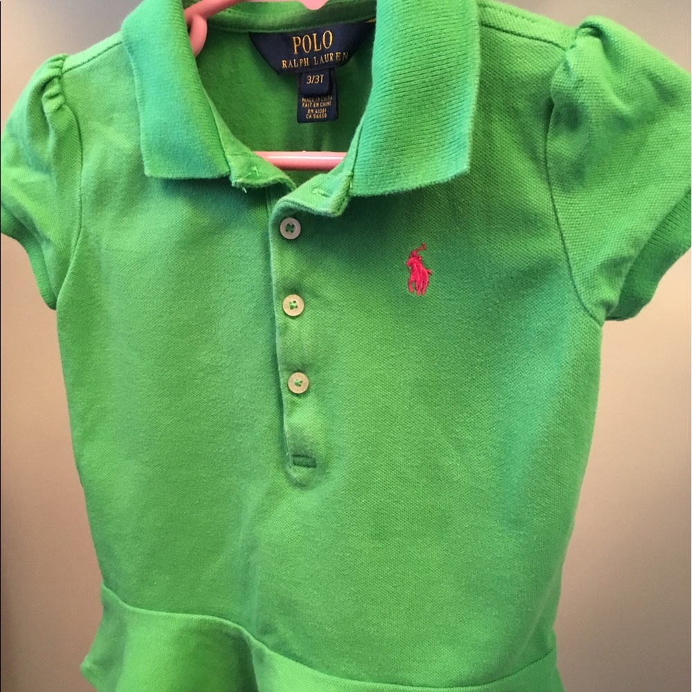 Polo green shirt with peplum