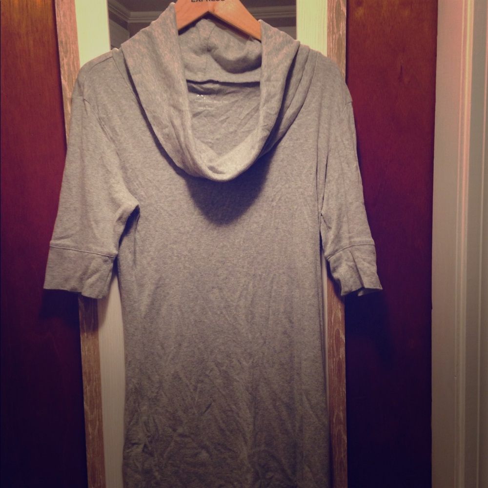 Express shawl collar top in grey