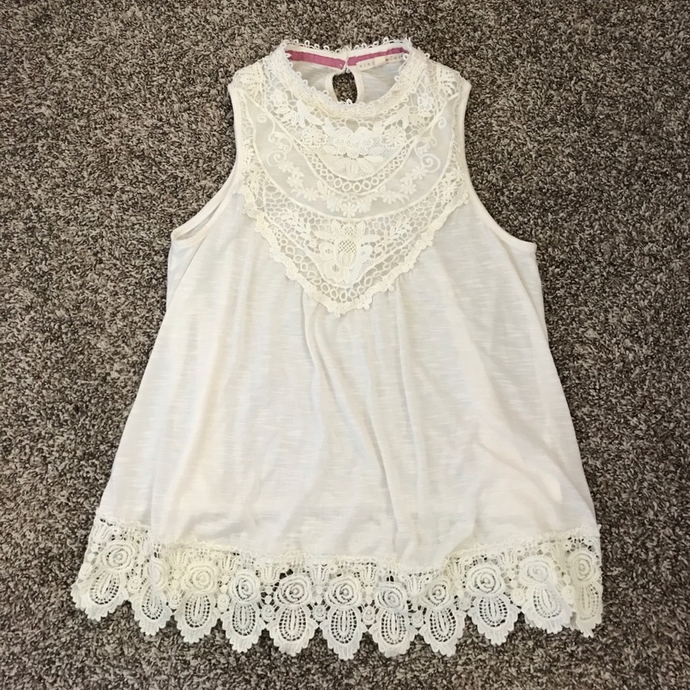 Cream lace top