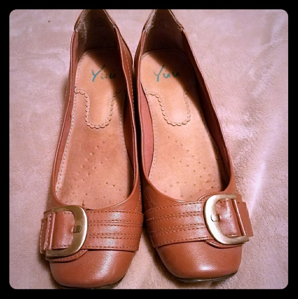FLASH SALE Brown buckle business shoes, Size 8.5