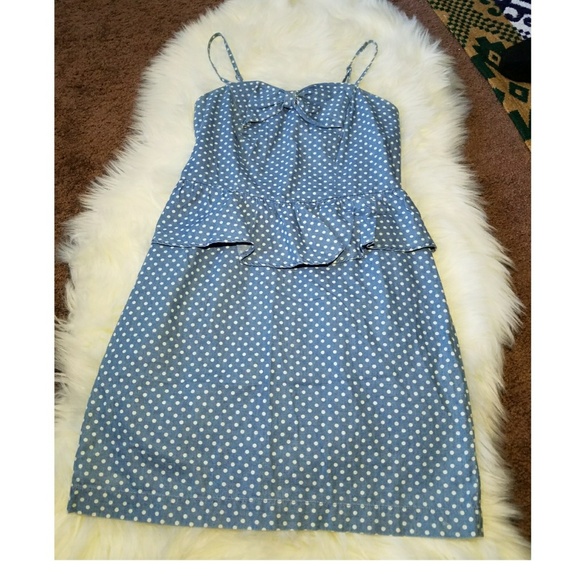 Blue polka dot dress - Picture 1 of 2