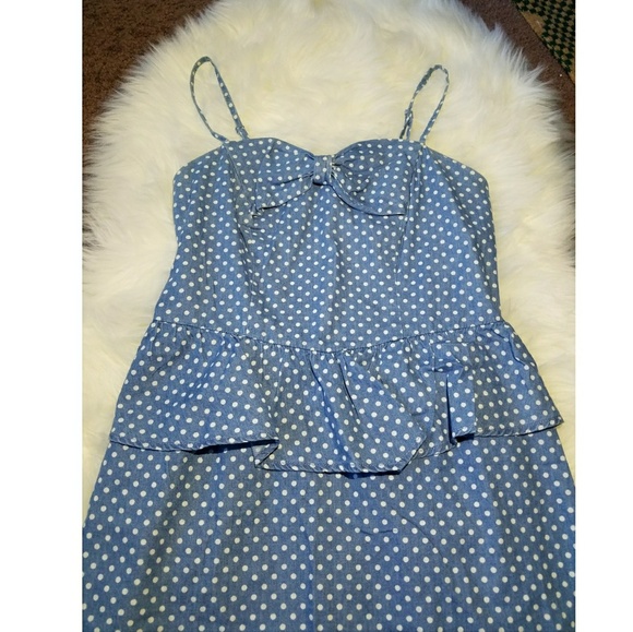 Blue polka dot dress - Picture 2 of 2