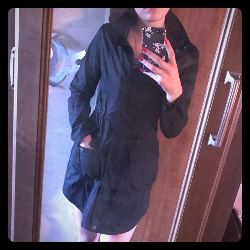 Mossimo black trench coat