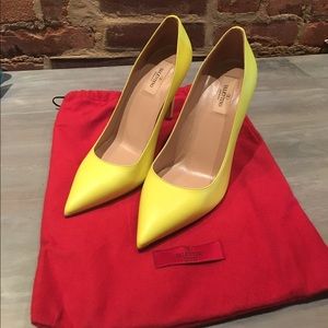 Brand New Valentino Neon Yellow Heels
