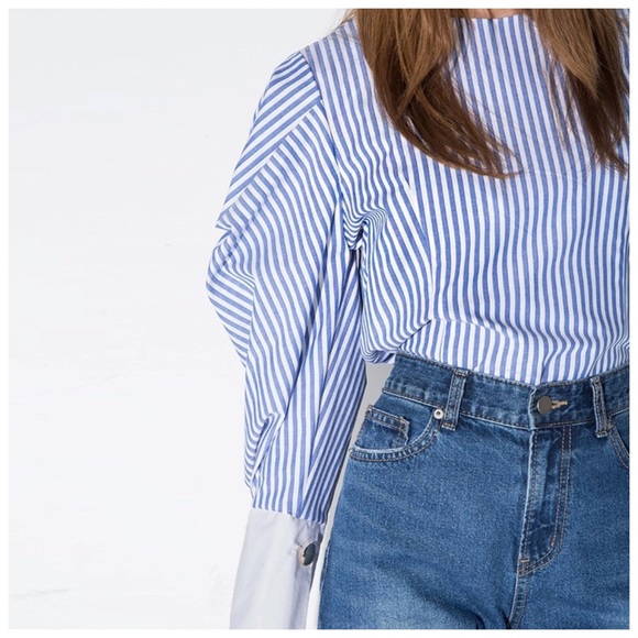 Puff Sleeve Stripe Top - Picture 5 of 5