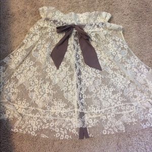 White lace, free people sleeveless