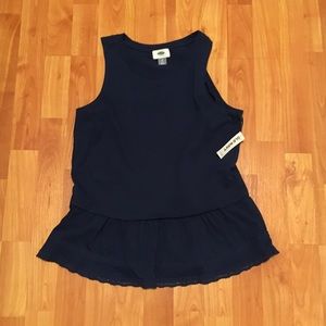 Peplum Lace Hemmed Tank - NWT