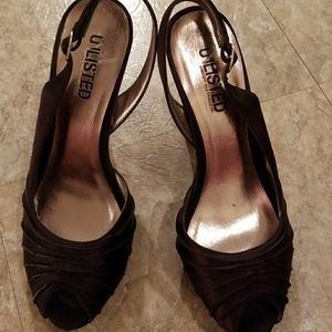 High heel peep toe sandals