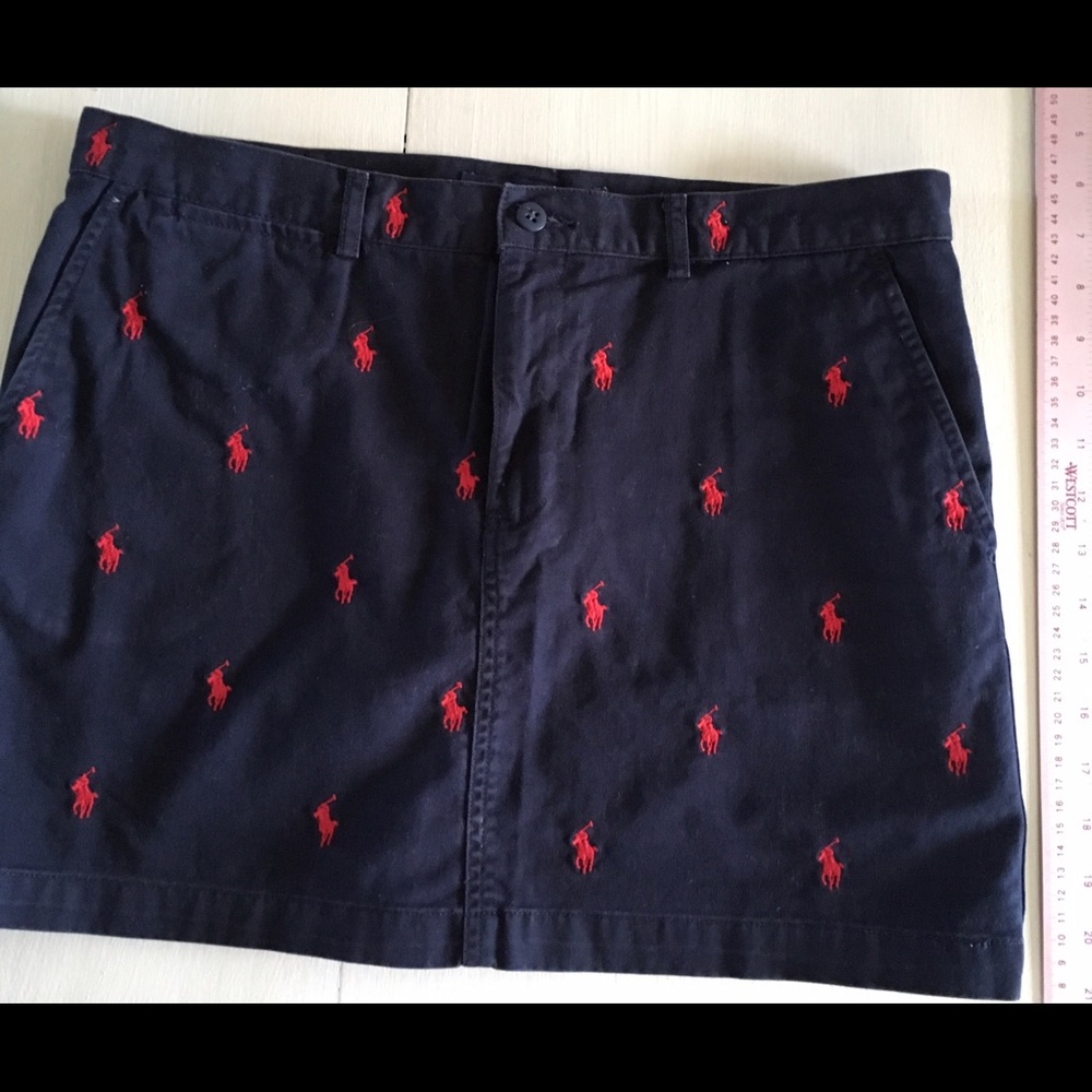 Ralph Lauren mini skirt all-over polo riders BEST!