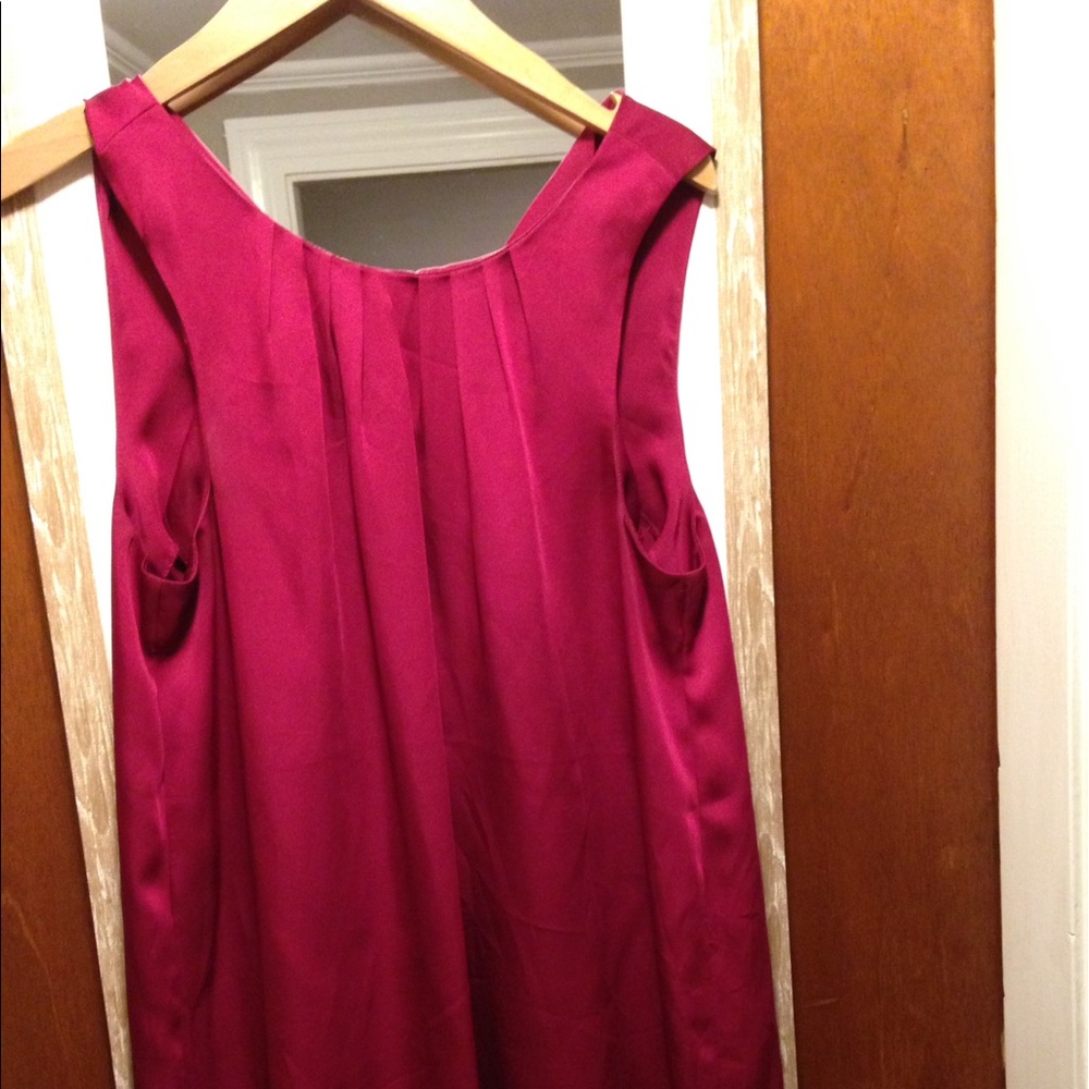 Express satin blouse - fushia
