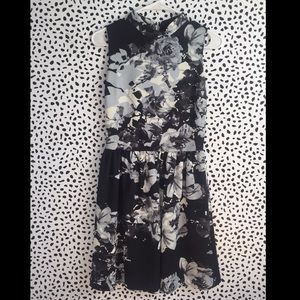 Nordstrom Black/White floral sleeveless dress