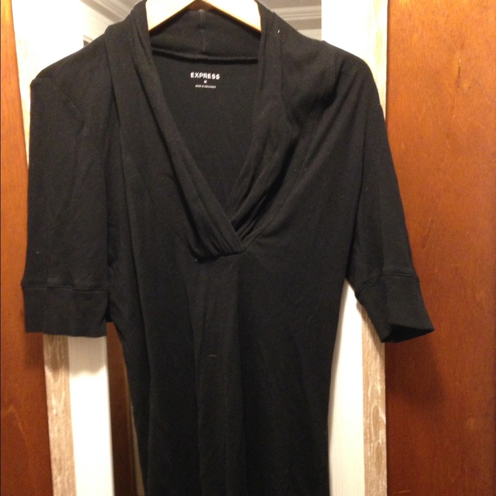 Express shawl collar shirt - black