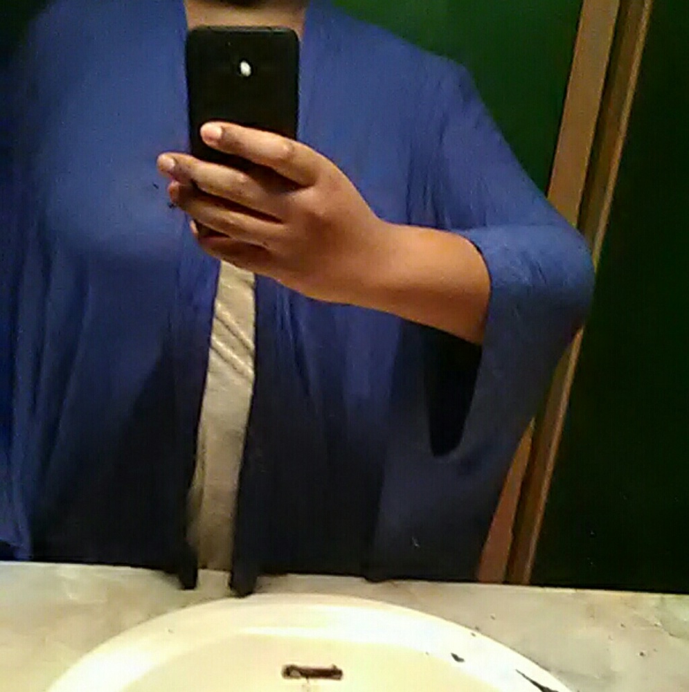 Oversized blue ombre cardigan