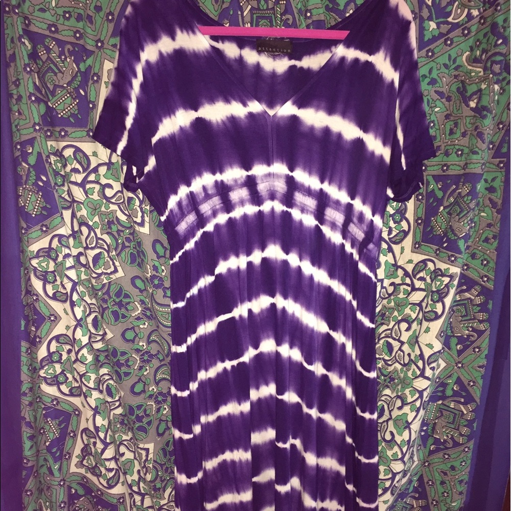 Purple tye dye dress