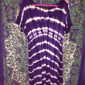 Purple tye dye dress