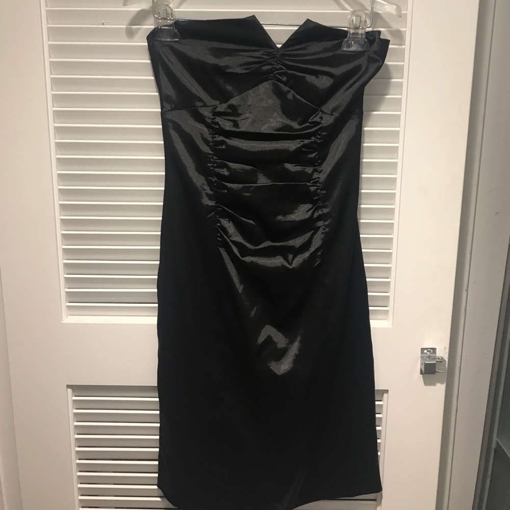 Arden B black satin dress