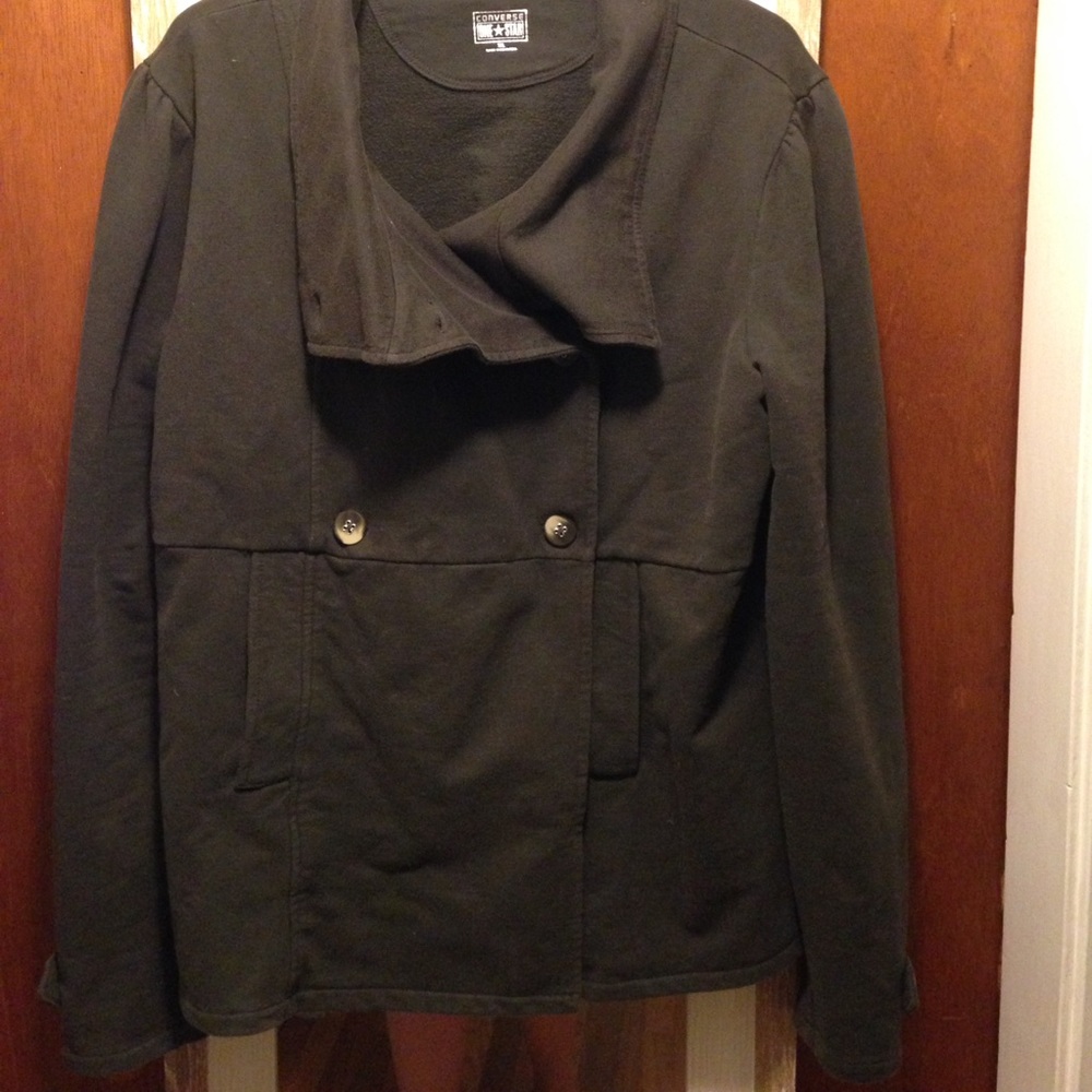 Converse sweatshirt jacket - hunter green XL