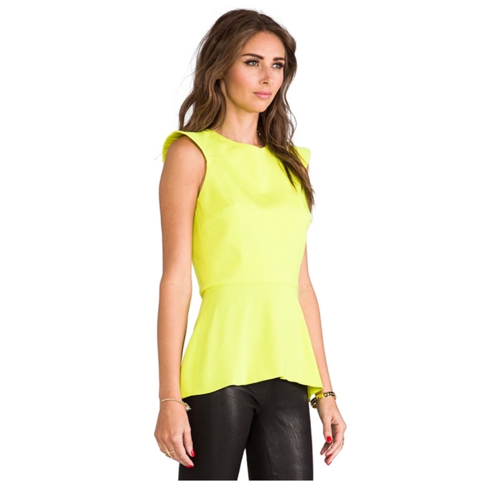 ‼️LAST CALL PRICE FIRM Yellow Asymmetrical Top - Picture 3 of 5