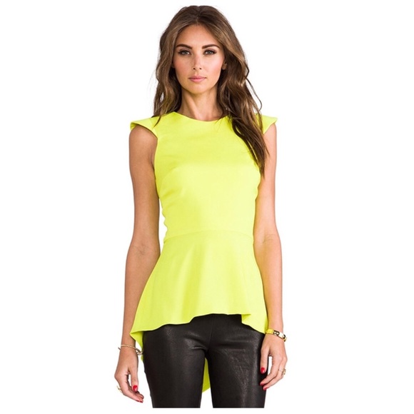 ‼️LAST CALL PRICE FIRM Yellow Asymmetrical Top - Picture 2 of 5
