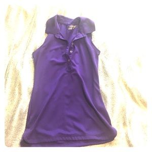 Nike golf sleeveless polo collared tank shirt