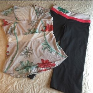 Lululemon matching top and crop